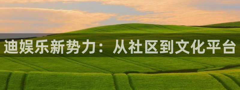 彩客网官网注册：迪娱乐新势力：从社区到文化平台